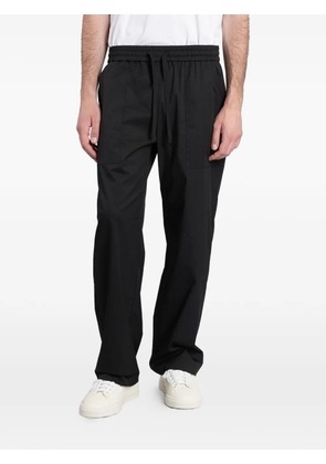 ALPHA STUDIO drawstring elasticated-waist trousers - Black