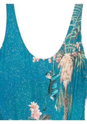 Mazzei glitter-effect swimsuit - Blue