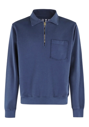 Fortela zip-up polo sweatshirt - Blue