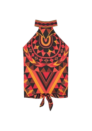 PUCCI geometric-print halterneck top - Black