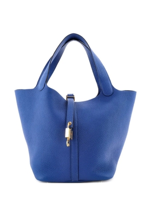 Hermès Pre-Owned Picotin Lock Bag Clemence MM bucket bag - Blue