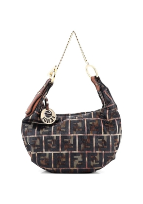 Fendi Pre-Owned Chef Chain Zucca Canvas Mini hobo bag - Black