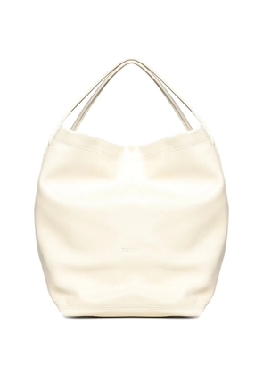 BIASIA logo-embossed leather tote bag - Neutrals
