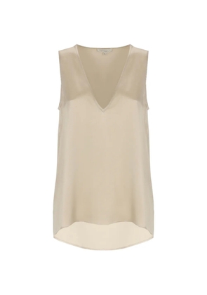 Antonelli V-neck sleeveless top - Neutrals