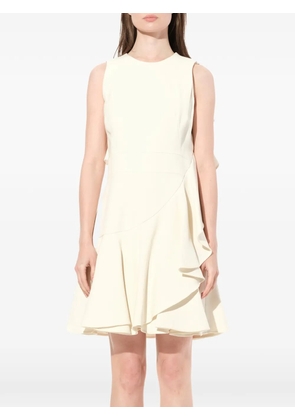 Alexander McQueen ruffled sleeveless dress - Neutrals