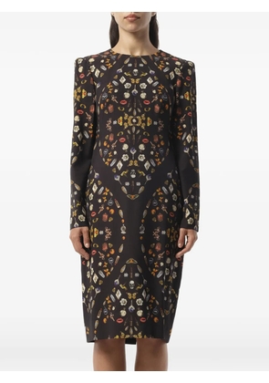 Alexander McQueen Obsession-print dress - Black