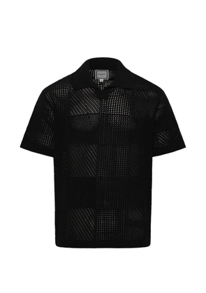 Wooyoungmi perforated cotton shirt - Black