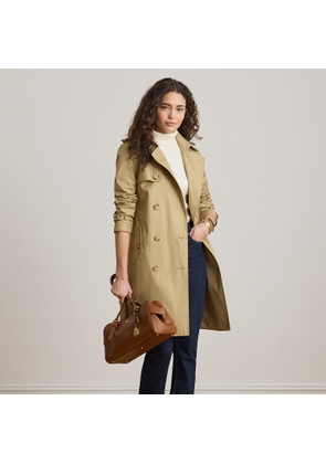 Double-Breasted Cotton-Blend Trench Coat