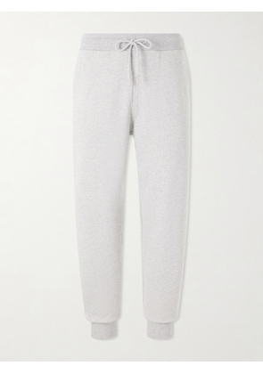 AMI PARIS - Logo-Embroidered Cotton-French Terry Sweatpants - Men - Gray - XS