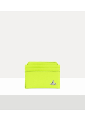 Vivienne Westwood Slim Card Holder Faux Leather Fluro-green One Size Unisex