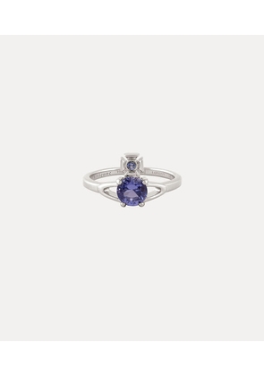 Vivienne Westwood Reina Petite Ring Platinum-lavender-cz Silver / Cubic Zirconia Unisex