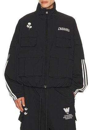 Adidas Originals x Willy Chavarria Cargo Track Jacket in Black - Black. Size S (also in M, L, XL/1X).