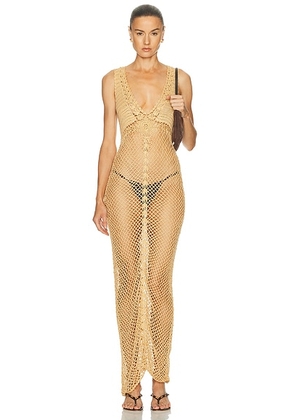 Akoia Swim Aurelia Dress in Gold - Nude. Size XS (also in L, M, S).