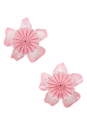 Chloe Flower Stud Earrings in Fuchsia Pink - Pink. Size all.