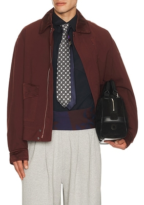 Dries Van Noten Veperny Jacket in Burgundy - Burgundy. Size L (also in M, S, XL/1X).