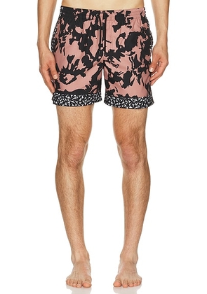Dries Van Noten Phibbs Swim Shorts in Old rose - Rose,Black. Size M (also in L, XL/1X).