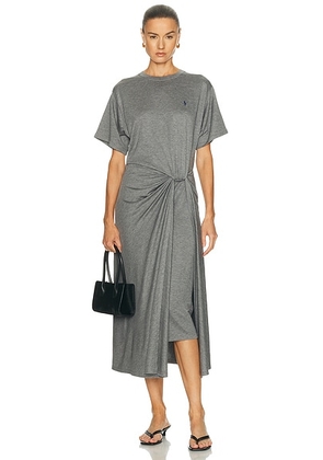 Polo Ralph Lauren Short Sleeve T-Shirt Dress in Cobblestone Heather - Grey. Size S (also in XS, M, L).
