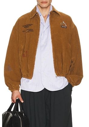 Song for the Mute School Portrait Coach Bomber in Camel Fade Out - Brown. Size 52 (also in 48, 50).