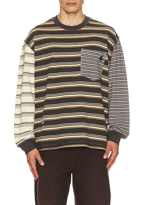 Song for the Mute Oversized Crew Neck Pullover in Charcoal - Black. Size 48 (also in 46, 50, 52).