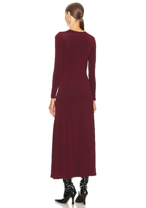 ALLSAINTS Katlyn Maxi Dress in Burgundy. Size 6. Also in 0.