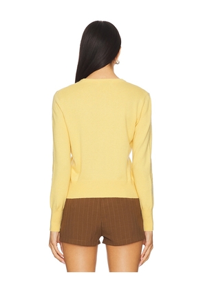 GUIZIO Emelie Cropped Cardigan in Yellow. Size L. Also in XXS, XS, XL.