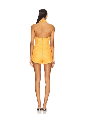 Amanda Uprichard Archer Playsuit in Orange. Size M. Also in XS, S.