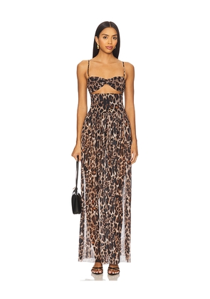 Agua Bendita x REVOLVE Malay Maxi Dress in Brown. Size M. Also in S.