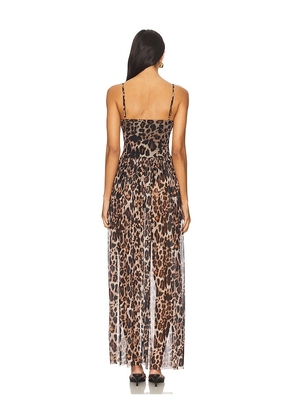 Agua Bendita x REVOLVE Malay Maxi Dress in Brown. Size M. Also in S, L.