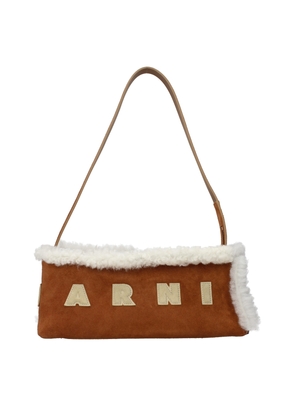 Marni Brown Leather Shoulder Bag