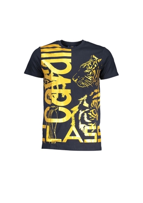 Cavalli Class Blu Cotton Men's T-Shirt - XL