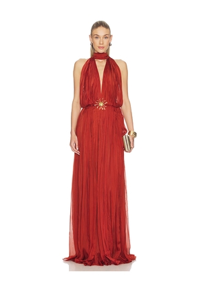 Deme by Gabriella The Melania Dress in Brick. Size S. Also in L, M, XL, XS.