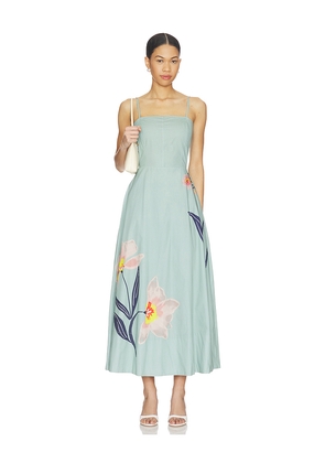 Cleobella Riley Ankle Dress in Sage. Size S. Also in L, M, XL, XS.