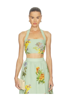 HEMANT AND NANDITA Crop Top in Mint. Size S. Also in XXS, XS, M, L, XL, XXL.