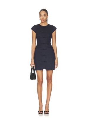 ALIGNE Jennie Linen Mix Dress in Navy. Size 4. Also in 10, 12, 2, 6.