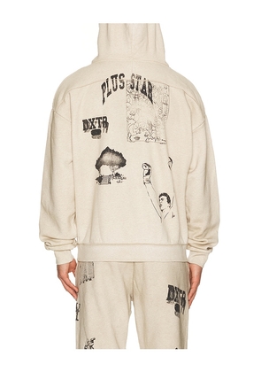 Duke + Dexter NY Sketch Hoodie in Beige. Size S. Also in L, M, XL/1X.