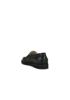 Duke + Dexter Wilde Rattan Penny Loafer in Black. Size 8. Also in 11, 9.