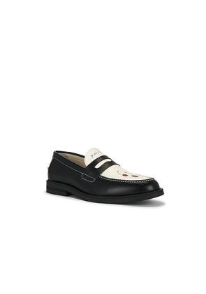 Duke + Dexter Wilde Cherry Penny Loafer in Black. Size 8. Also in 10.
