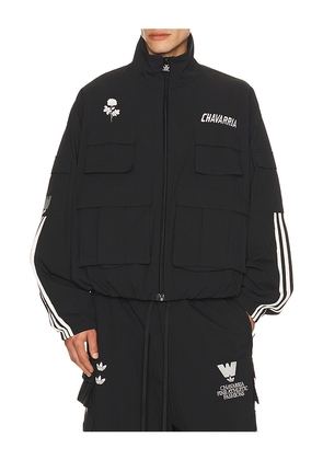 adidas Originals x Willy Chavarria Cargo Track Jacket in Black. Size S. Also in M, L, XL/1X.