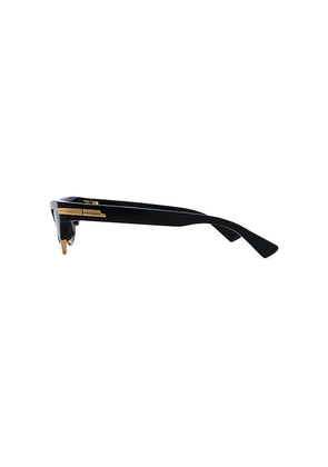 Bottega Veneta Bold Ribbon Cat Eye Sunglasses in Black & Grey.