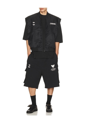 adidas Originals x Willy Chavarria Logo Tee in Black. Size S. Also in M, L, XL/1X.