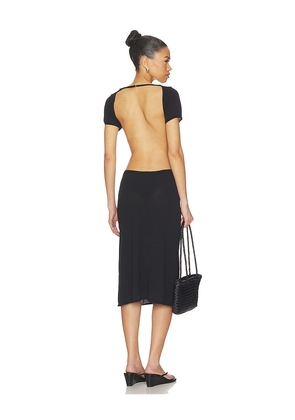 Frankies Bikinis X JENNIE Rosalie Knit Midi Dress in Black. Size S. Also in M, L.