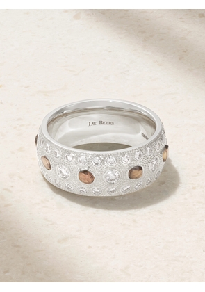 De Beers - Talisman Large 18-karat White Gold Diamond Ring - Silver - 52