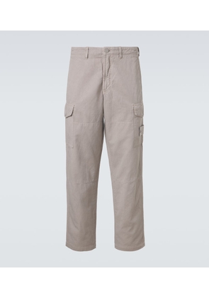 Stone Island Cotton and linen canvas cargo pants