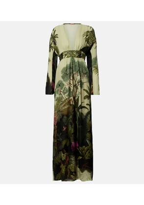 Johanna Ortiz Printed silk maxi dress