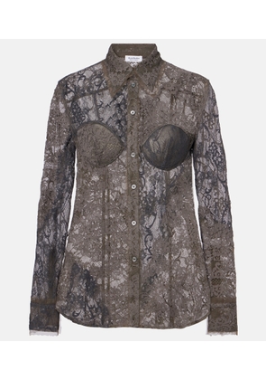 Acne Studios Cotton-blend lace shirt