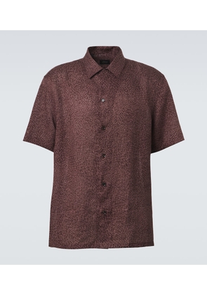 Brioni Printed linen shirt
