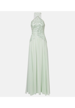 Elie Saab Sequined silk-blend gown