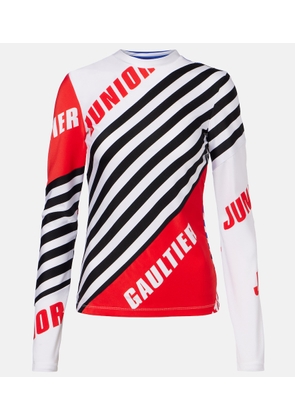 Jean Paul Gaultier Logo striped jersey T-shirt