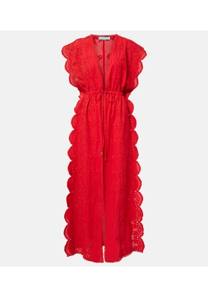 Melissa Odabash Talitha broderie anglaise cotton kaftan