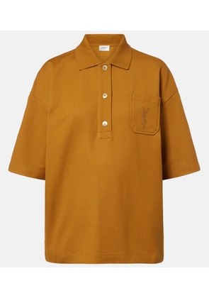 Saint Laurent Cassandre cotton polo shirt